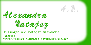alexandra matajsz business card